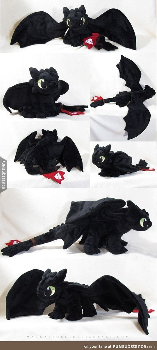 Epic toothless plush