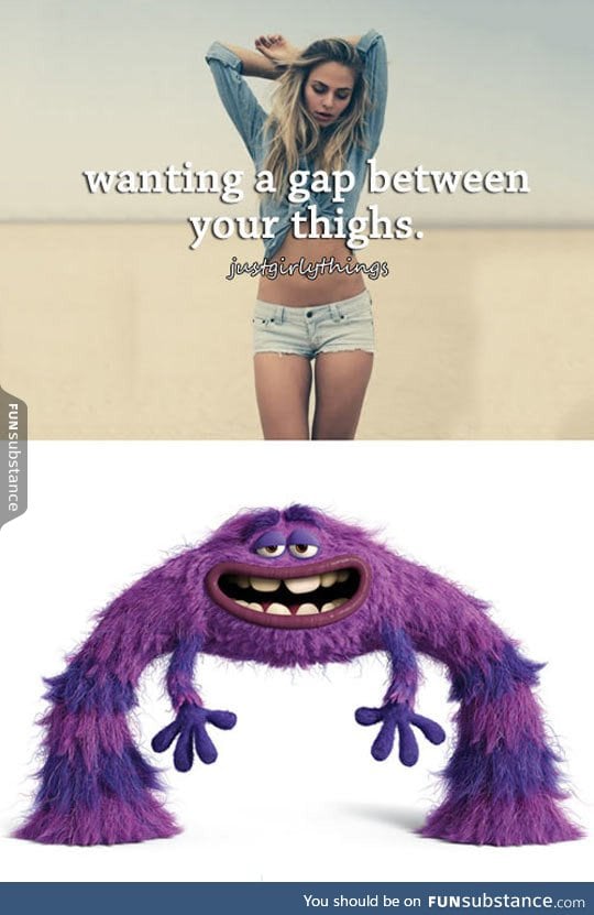 Gap between your thighs