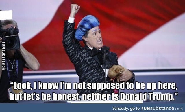 Stephen Colbert crashed the Republican National Convention and insulted Donald Trump