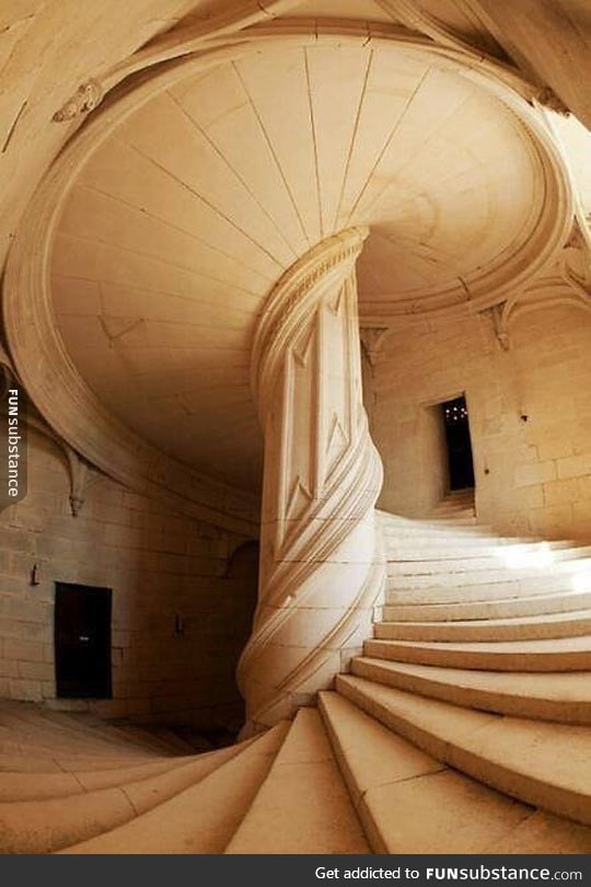 A staircase by leonardo da vinci