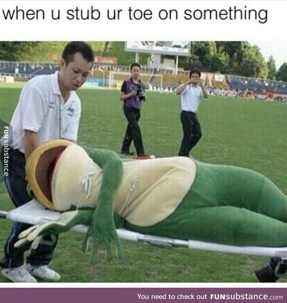 Or when you hit your hip on a corner and feeling like you've been shot...