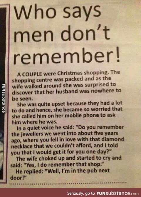 Men can remember