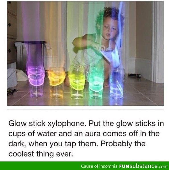 Glow stick xylophone