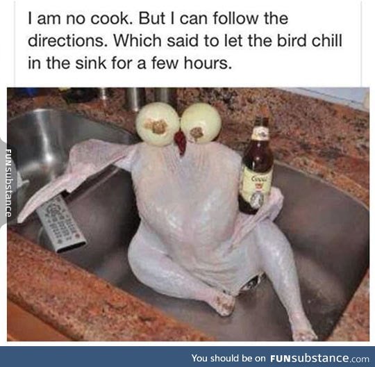 Chill the chicken