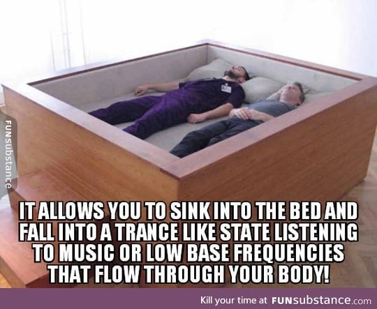 Sonic bed with speakers