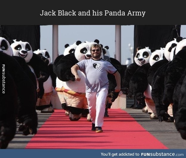 Jack Black and his Panda Army