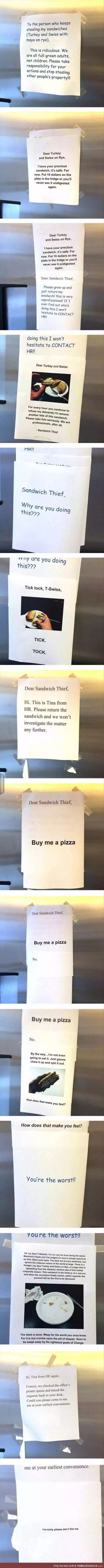 Sandwich thief