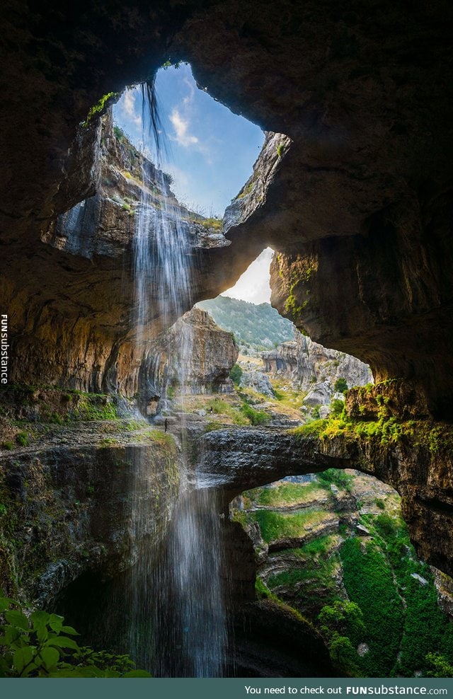 Three bridges cave, lebanon