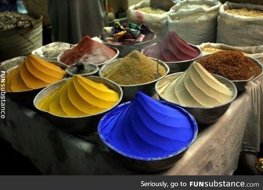 Spices in a Bazaar, Cairo Egypt