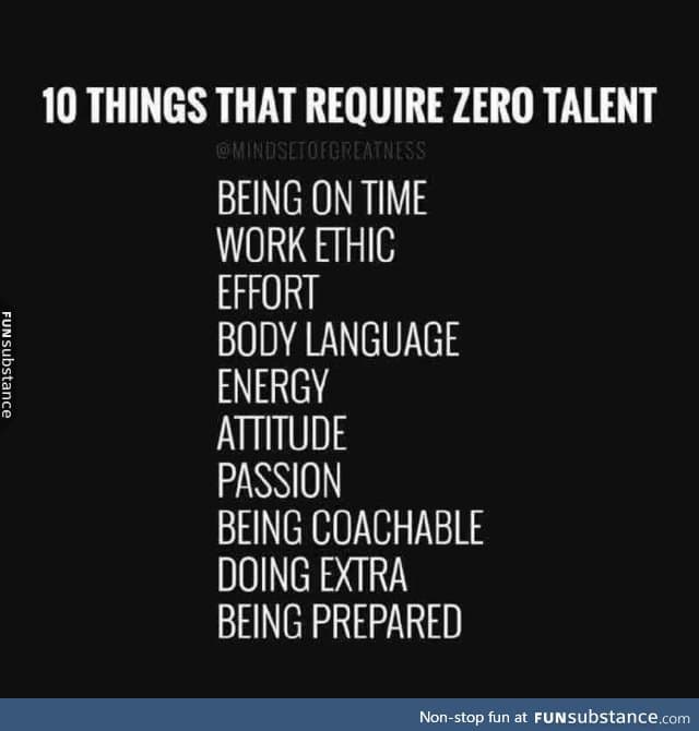 10 things that require zero talent