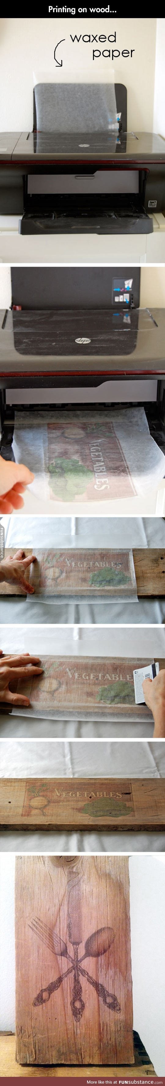 How to print on wood