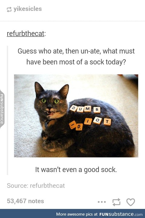 "It wasn't even a good sock"