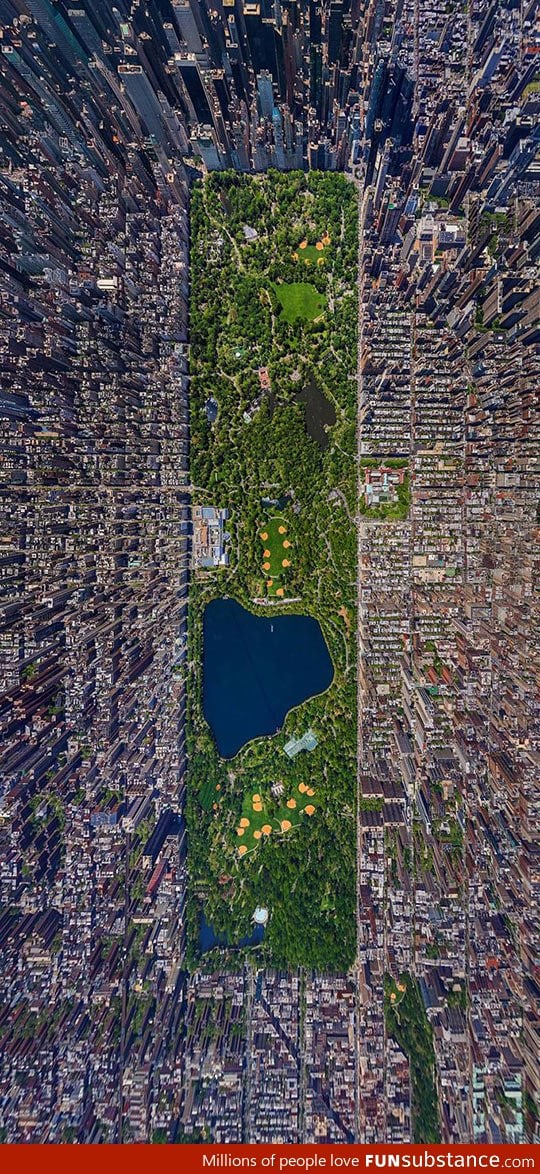 Aerial view of Central Park