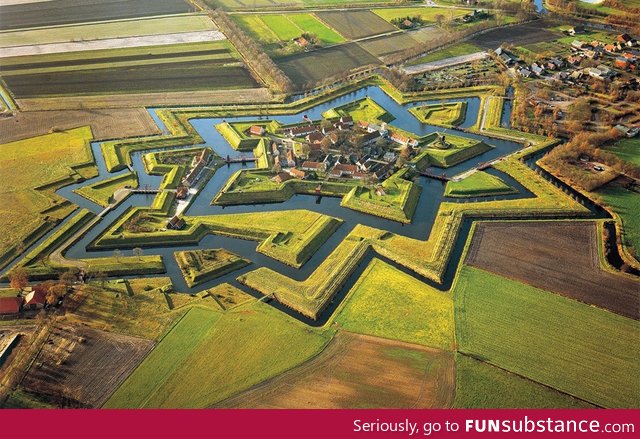 Fort Bourtange in Groningen, Netherlands