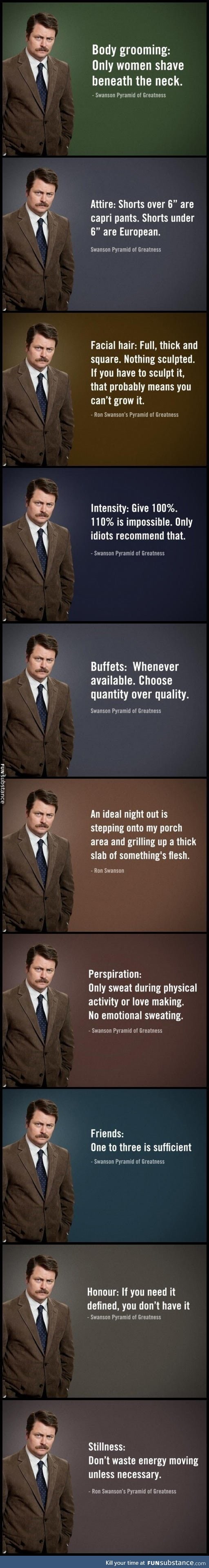 Ron Swanson's Words of Wisdom