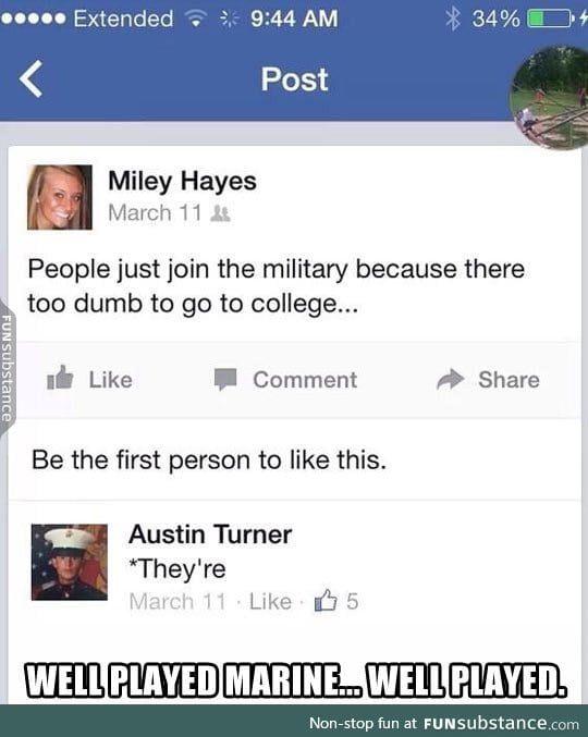 Military burn