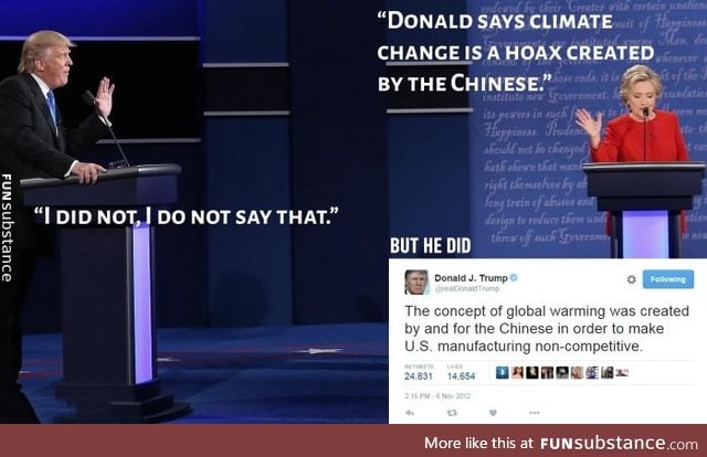 Trump on climate change hoax