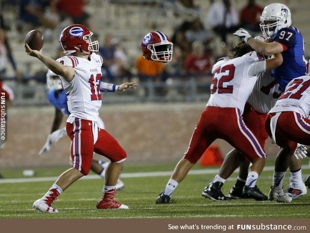 A strangely-timed football game photo