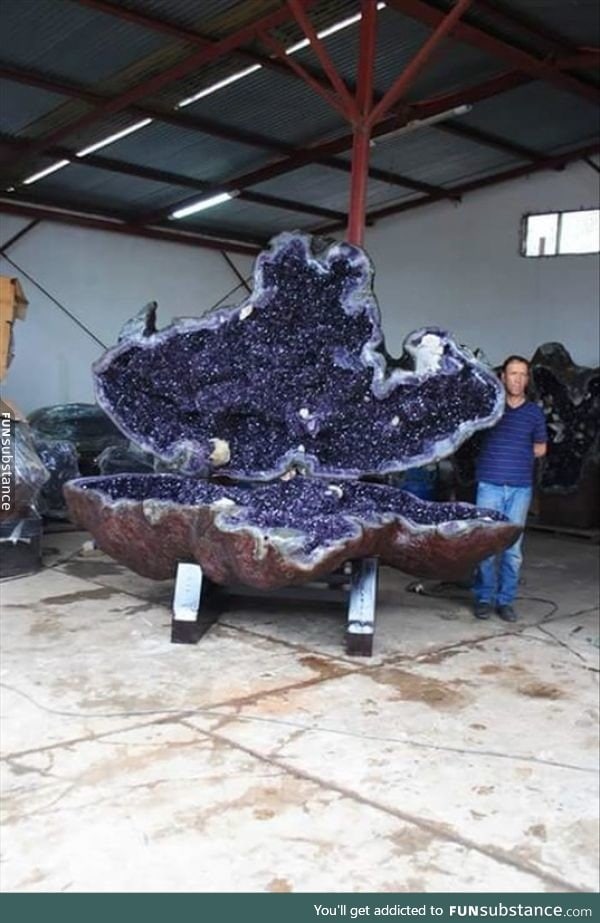 Giant amethyst geode