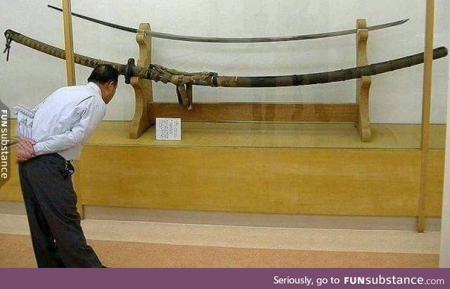 "Norimitsu Odachi" The biggest sword. It was wielded by a huge 8ft samurai