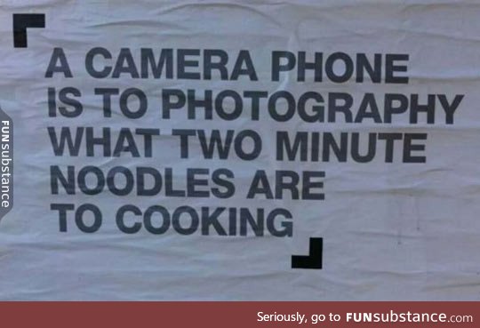 Camera phones vs. Real photography