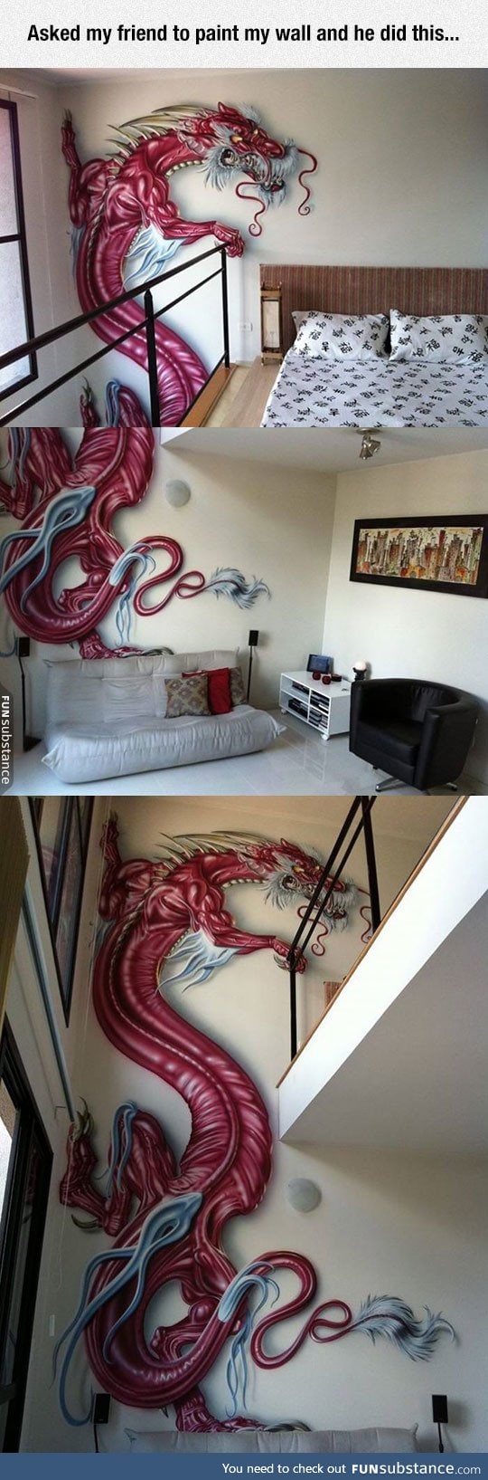 Amazing red dragon paint job