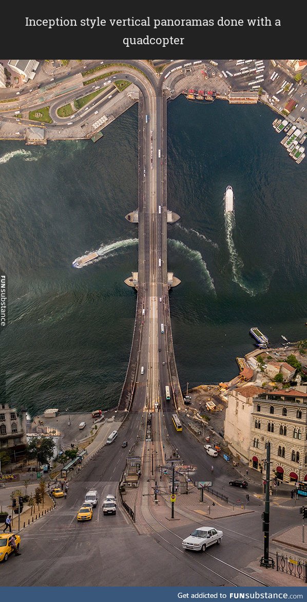 Inception style vertical panoramas done with a quadcopter