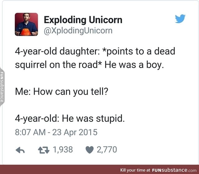 Poor squirrel