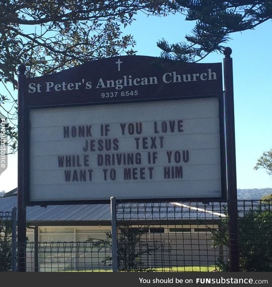 This church goes straight to the point