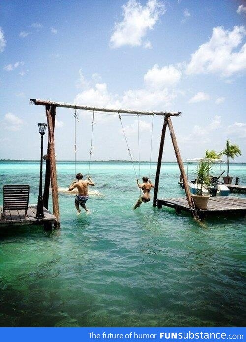 Swinging in paradise