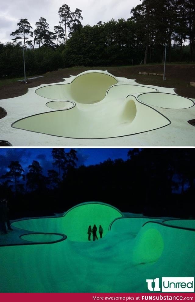 Glow in the dark skate park