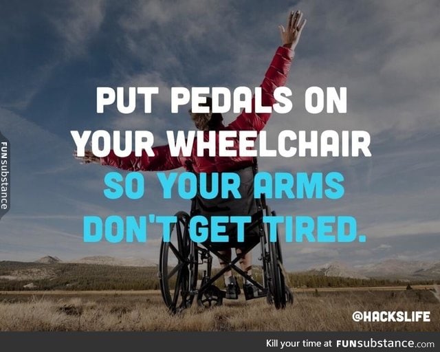 Life hack for wheelchair people