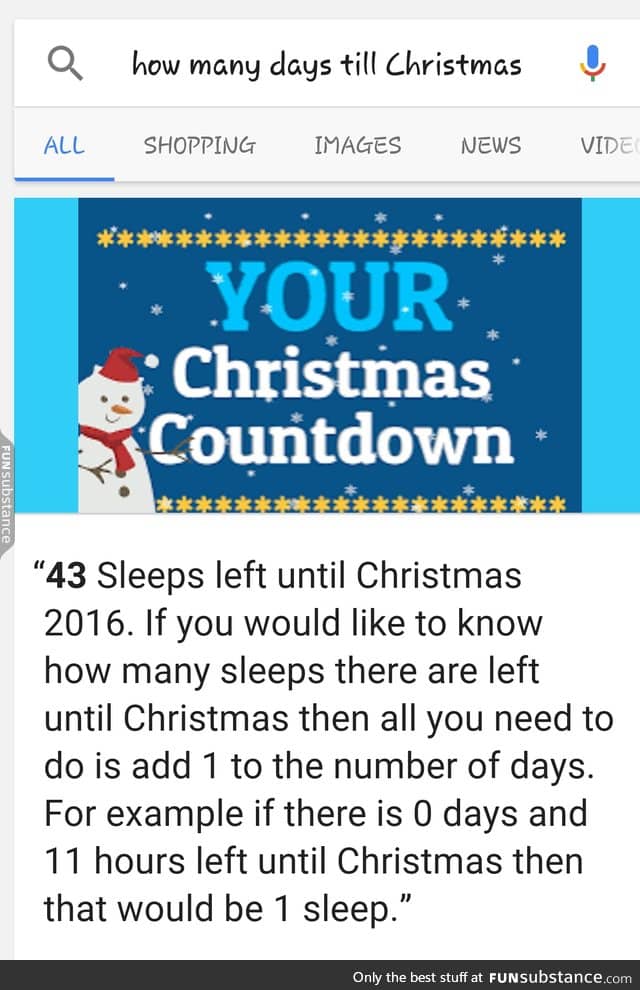 It time we drop days and start using sleeps... 43 sleeps!