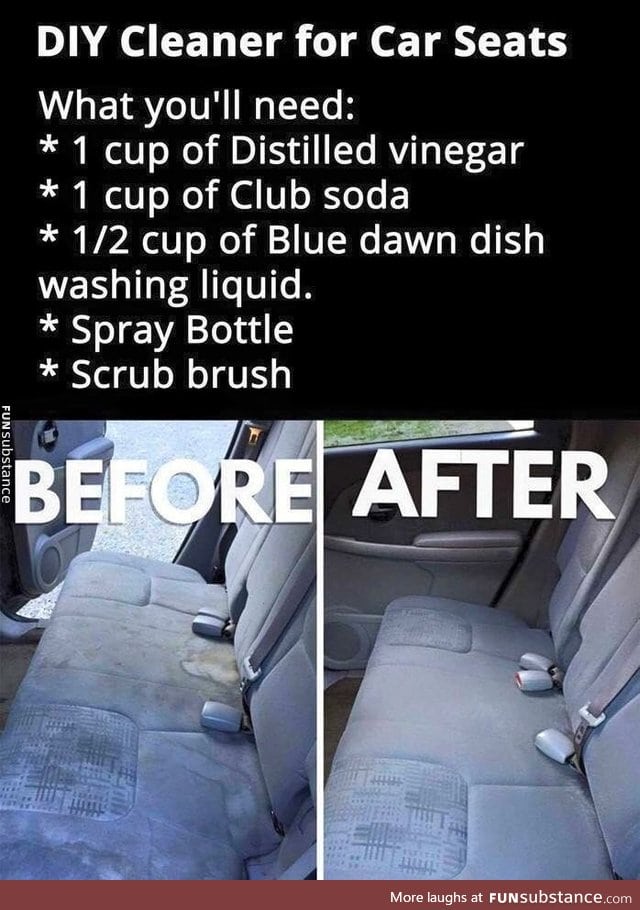 DIY clean your car seats