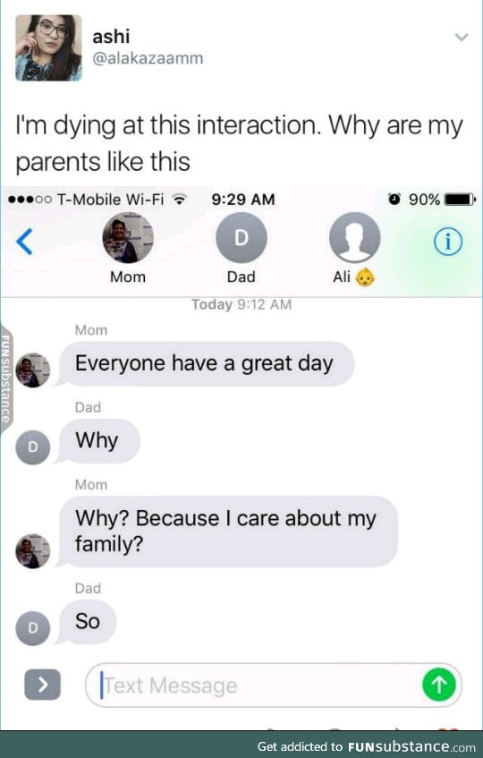 The dad's attitude tho