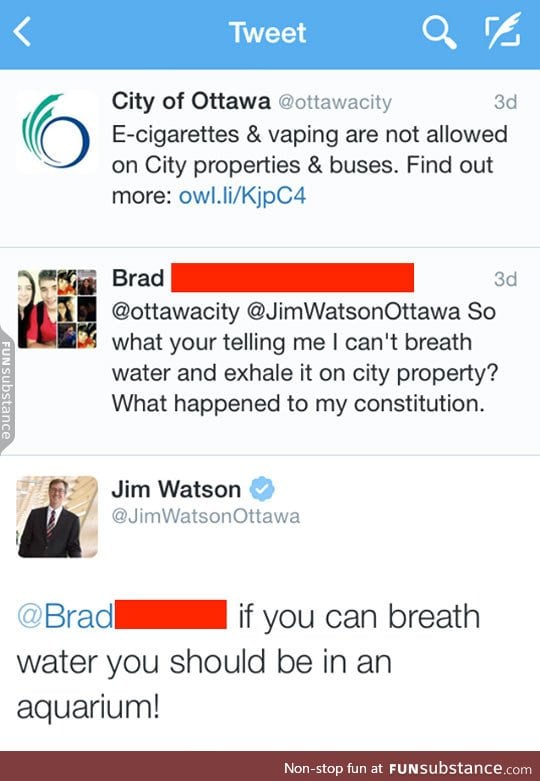 Mayor of ottawa roasts witty boy