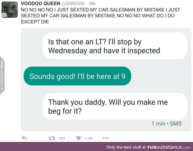 Sexting the car salesman