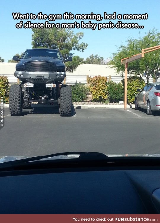 At least he parked inside the lines