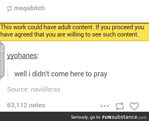 "Adult content" no shit Sherlock