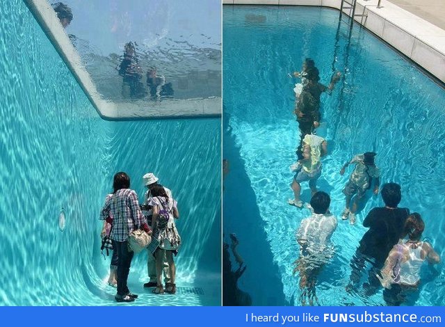 Fake pool. Pretty cool illusion