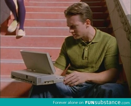 Sometimes I forget how old Buffy is, until I see a laptop