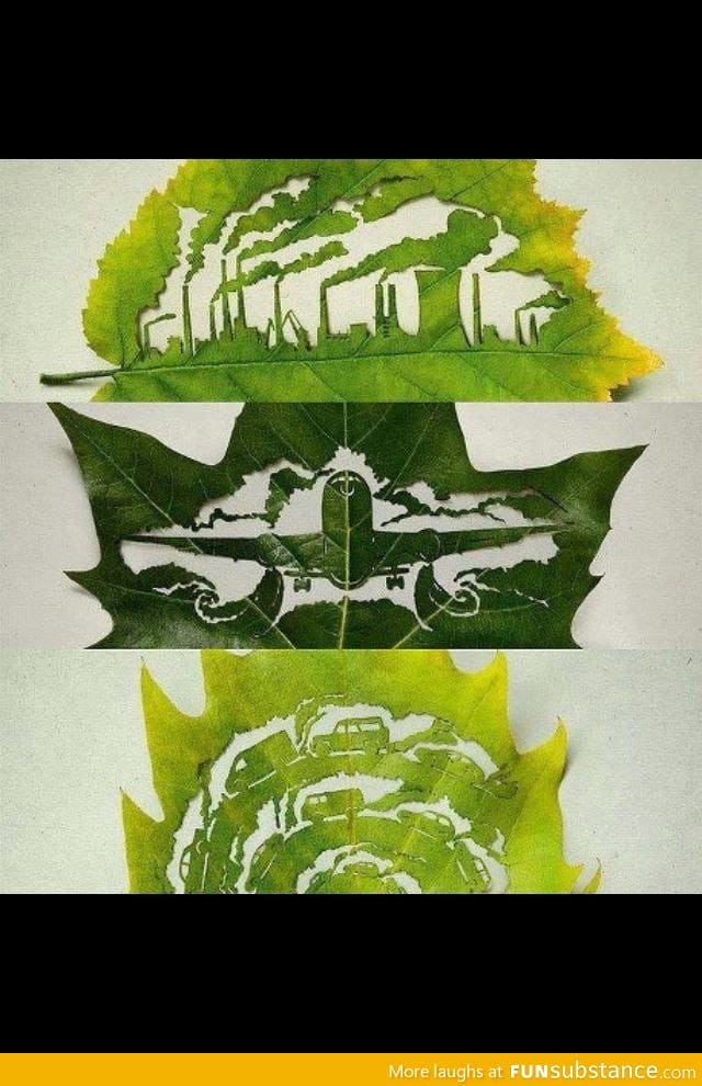 Awesome leaf art