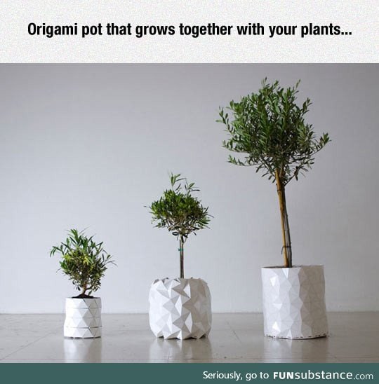 New origami pots design concept