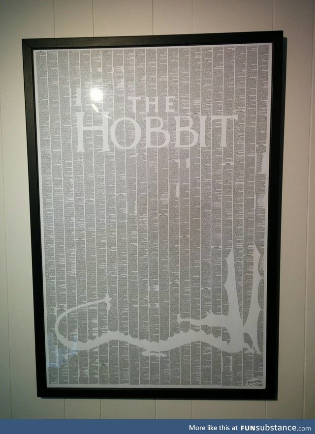 The Hobbit printed on one page