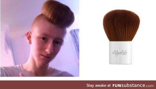 Makeup brush fam haircut