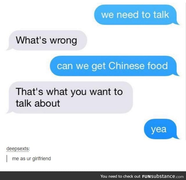 Chinese food is awesome