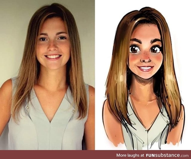 Cartoon version of a girl