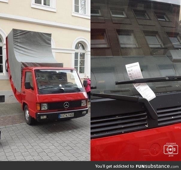 Art installation in Germany receives ticket for illegal parking