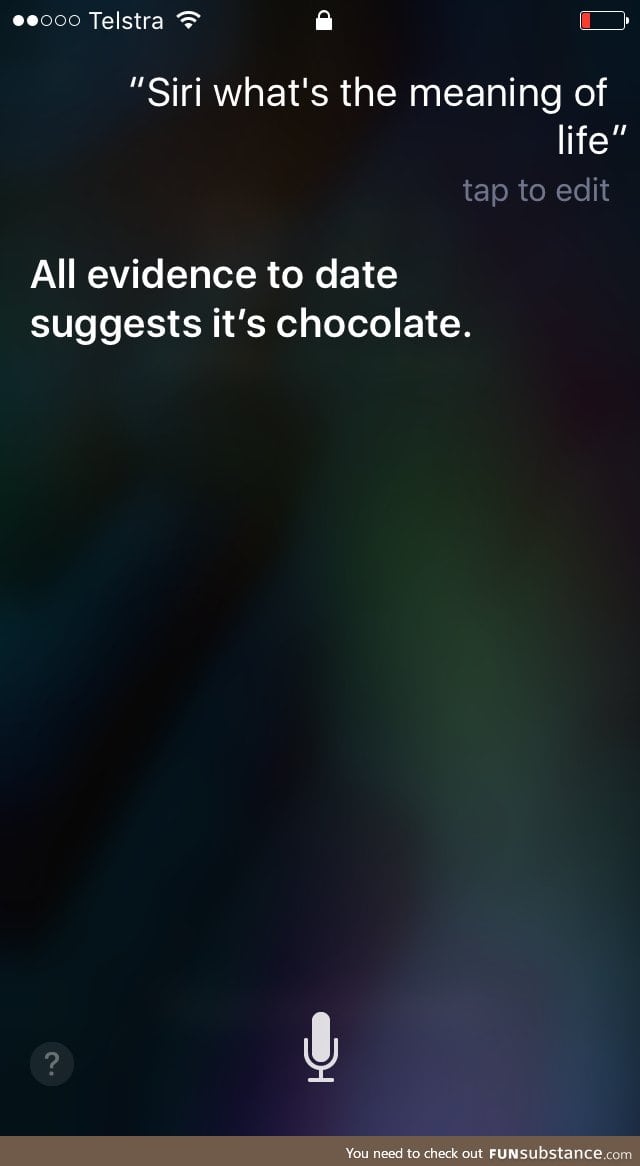 Well Siri I can't say you're wrong