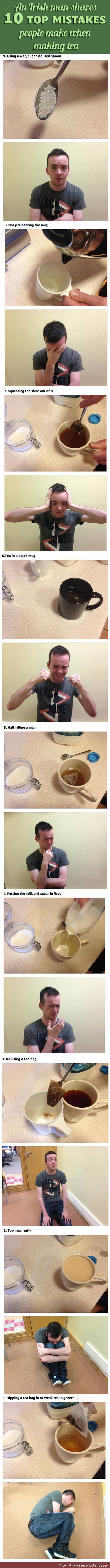 Mistakes people make when making tea